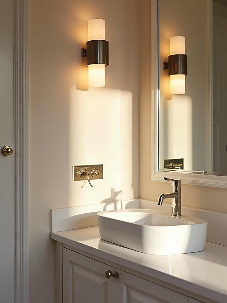 A dimmable vanity light allowing for custom light settings and a luxurious feel