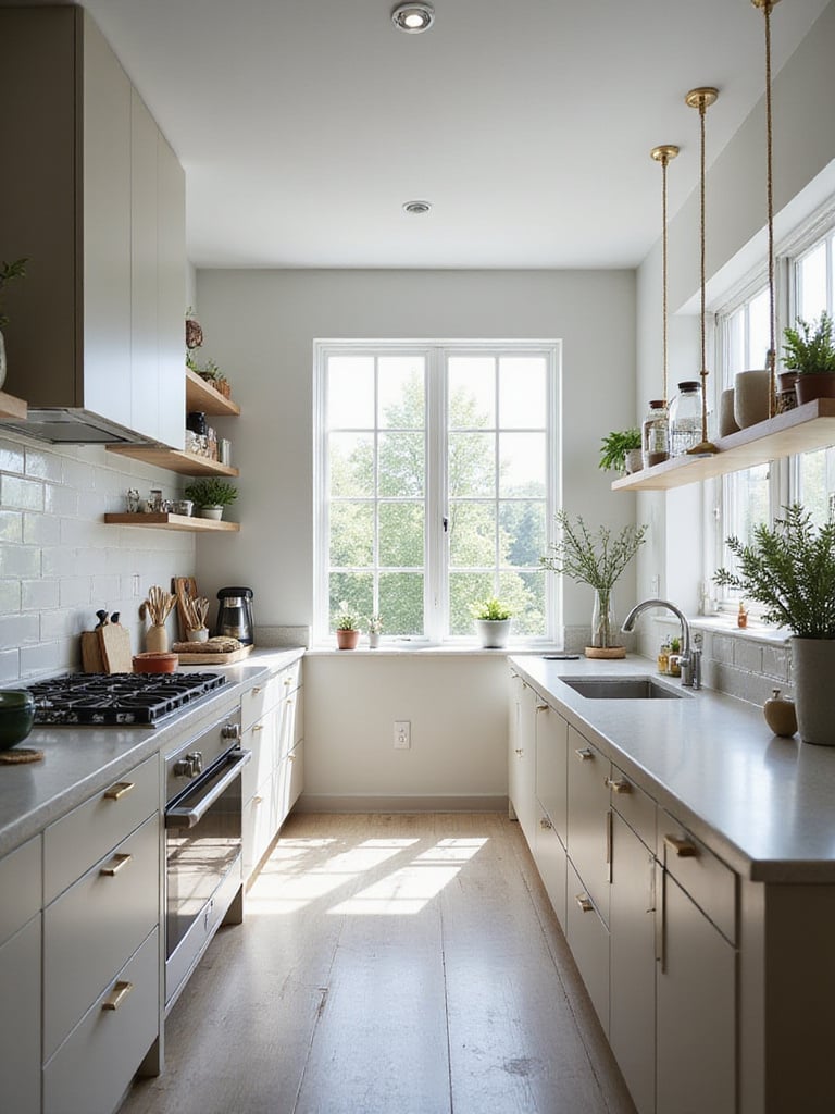 Modern kitchen layout showcasing efficient workflow and organization