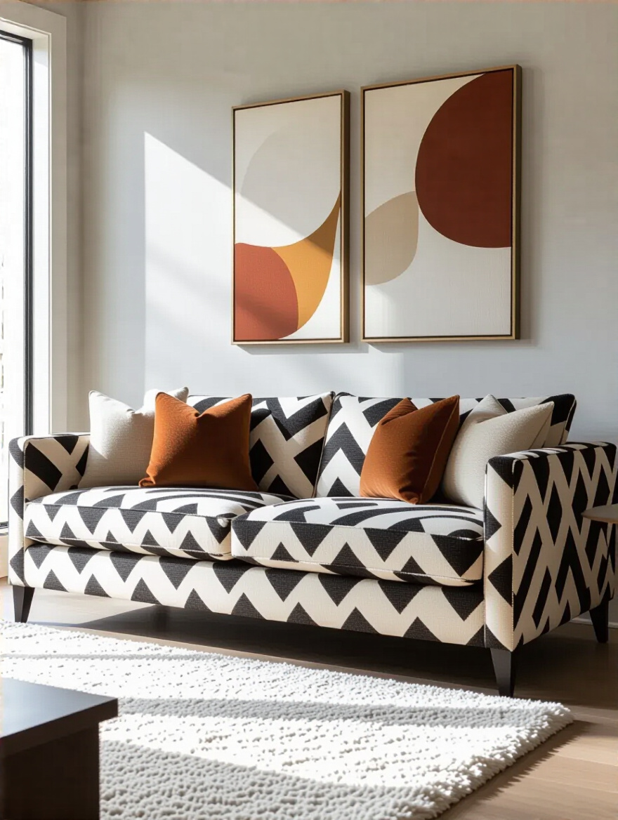 High-quality sofa with exposed kiln-dried hardwood frame and layered high-density foam cushion filling for durable comfort.